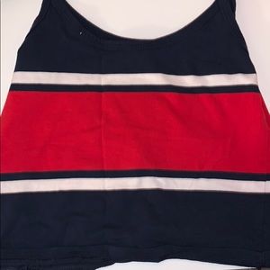 Brandy Melville Red, White, and Blue Crop Tank